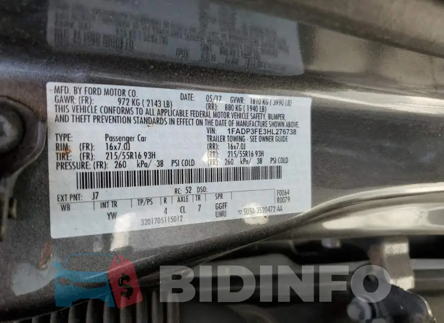 1FADP3FE3HL276738 Photo# 12