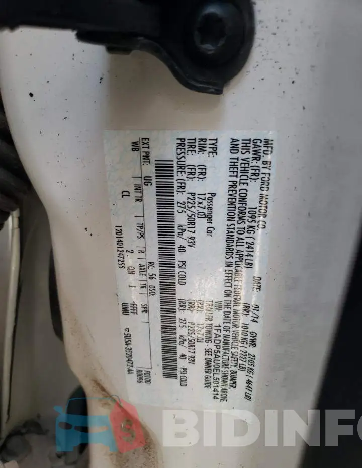 1FADP5AU0EL501414 Photo# 12