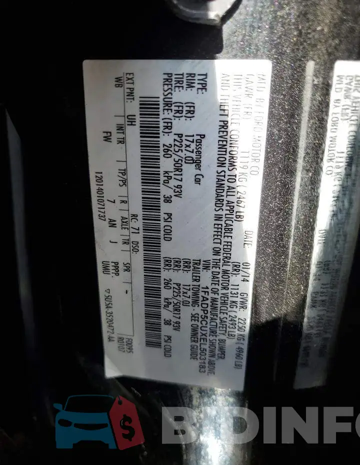 1FADP5CUXEL503183 Photo# 12