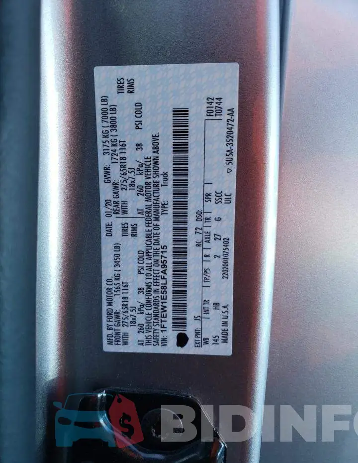 1FTEW1E58LFA95715 Photo# 13