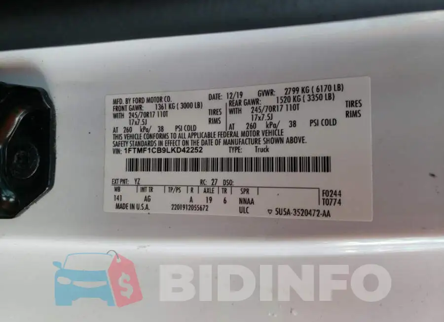 1FTMF1CB9LKD42252 Photo# 12