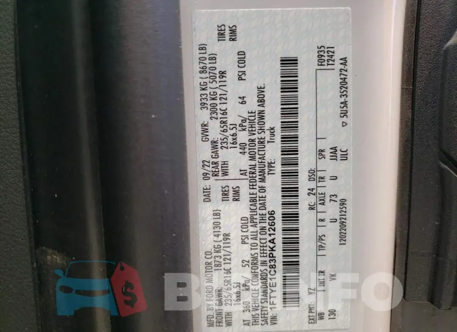 1FTYE1C83PKA12606 Photo# 12
