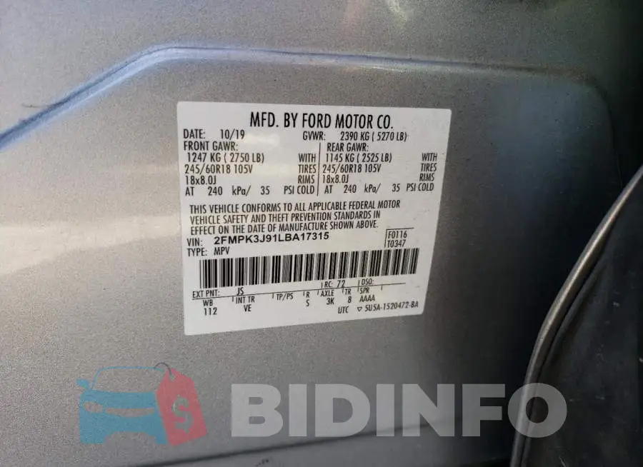 2FMPK3J91LBA17315 Photo# 13