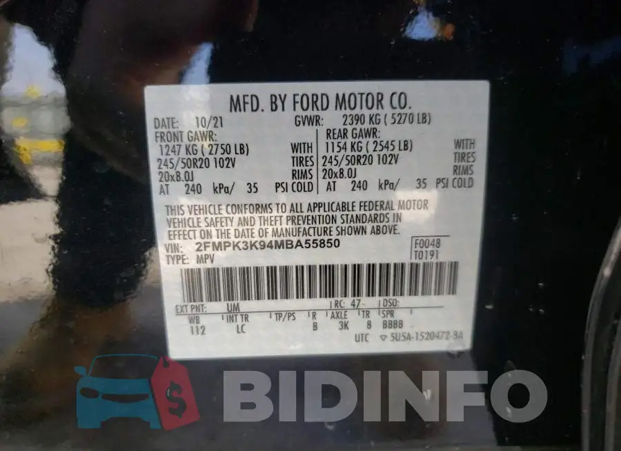 2FMPK3K94MBA55850 Photo# 14