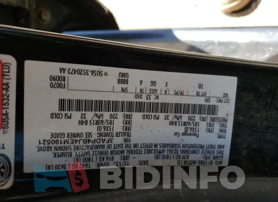 3FADP4BJ4EM190521 Photo# 12
