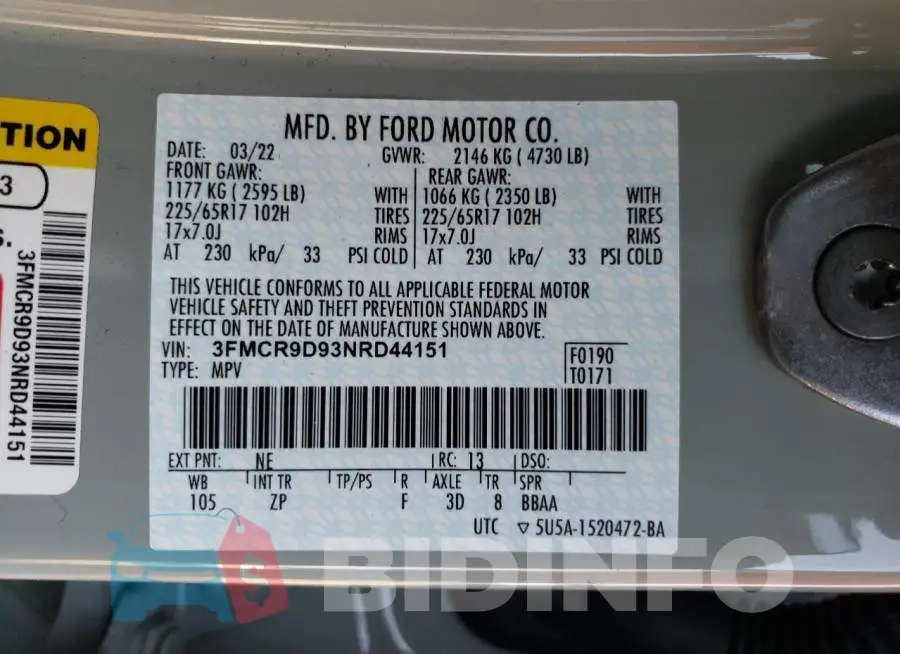 3FMCR9D93NRD44151 Photo# 13