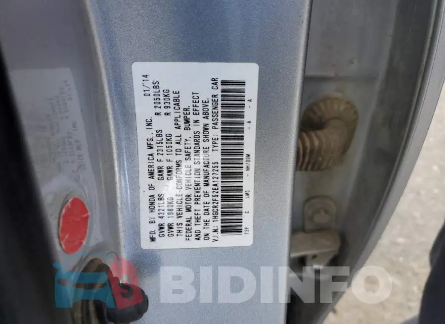 1HGCR2F52EA127255 Photo# 12