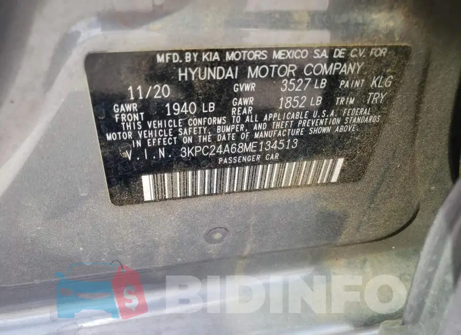 3KPC24A68ME134513 Photo# 12
