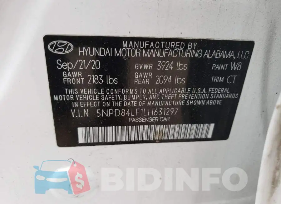 5NPD84LF1LH631297 Photo# 12