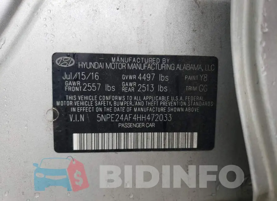 5NPE24AF4HH472033 Photo# 12