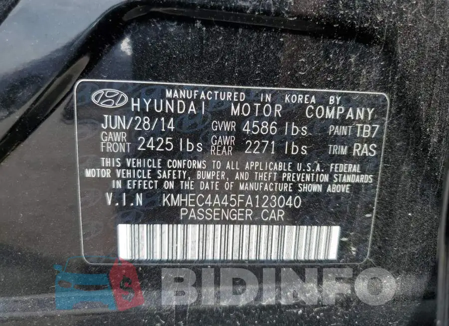 KMHEC4A45FA123040 Photo# 12