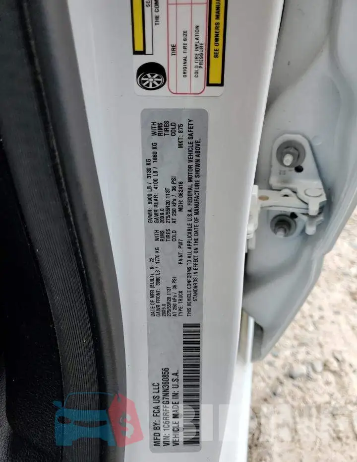 1C6RRFFG7NN360856 Photo# 12
