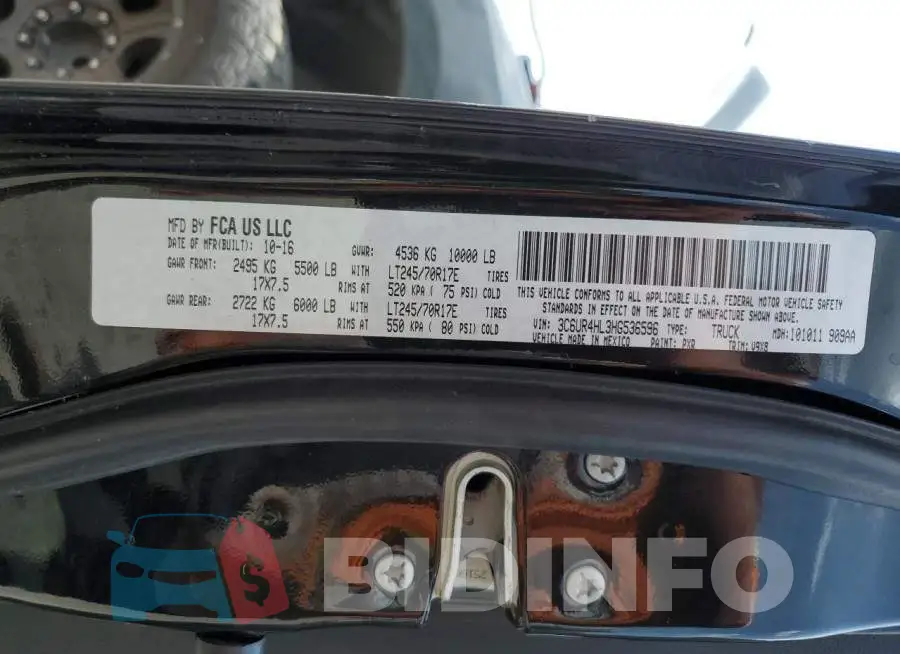 3C6UR4HL3HG536596 Photo# 12