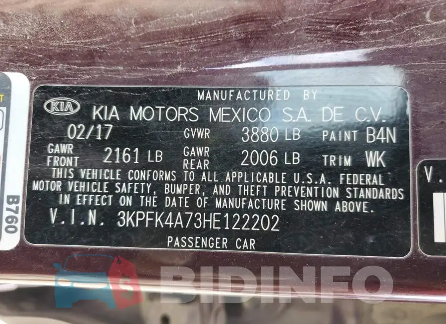 3KPFK4A73HE122202 Photo# 13