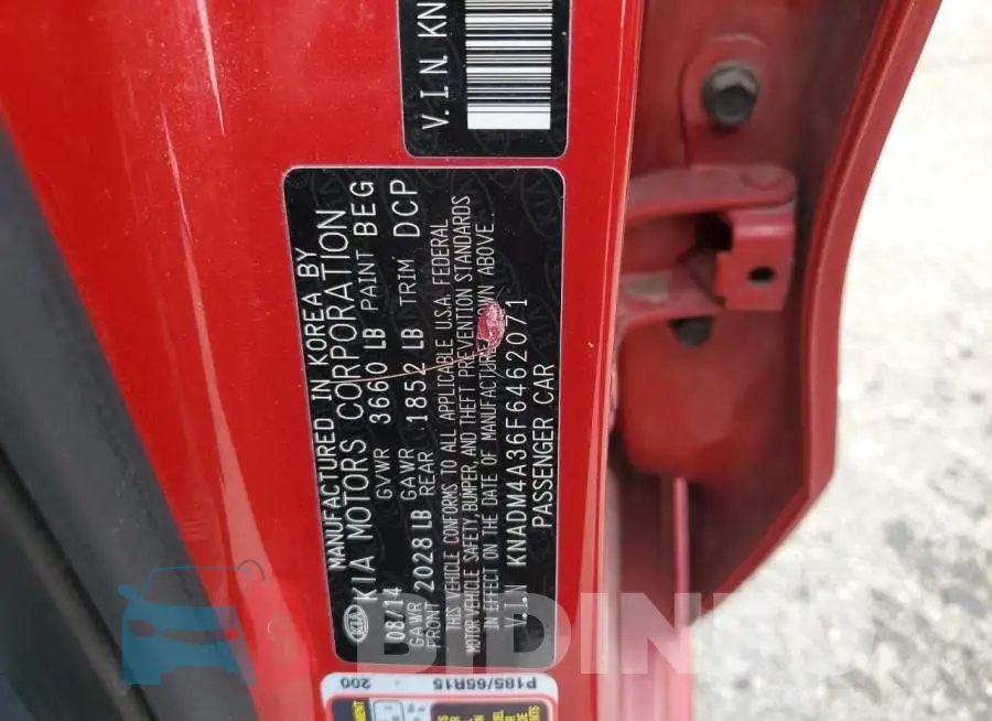 KNADM4A36F6462071 Photo# 12