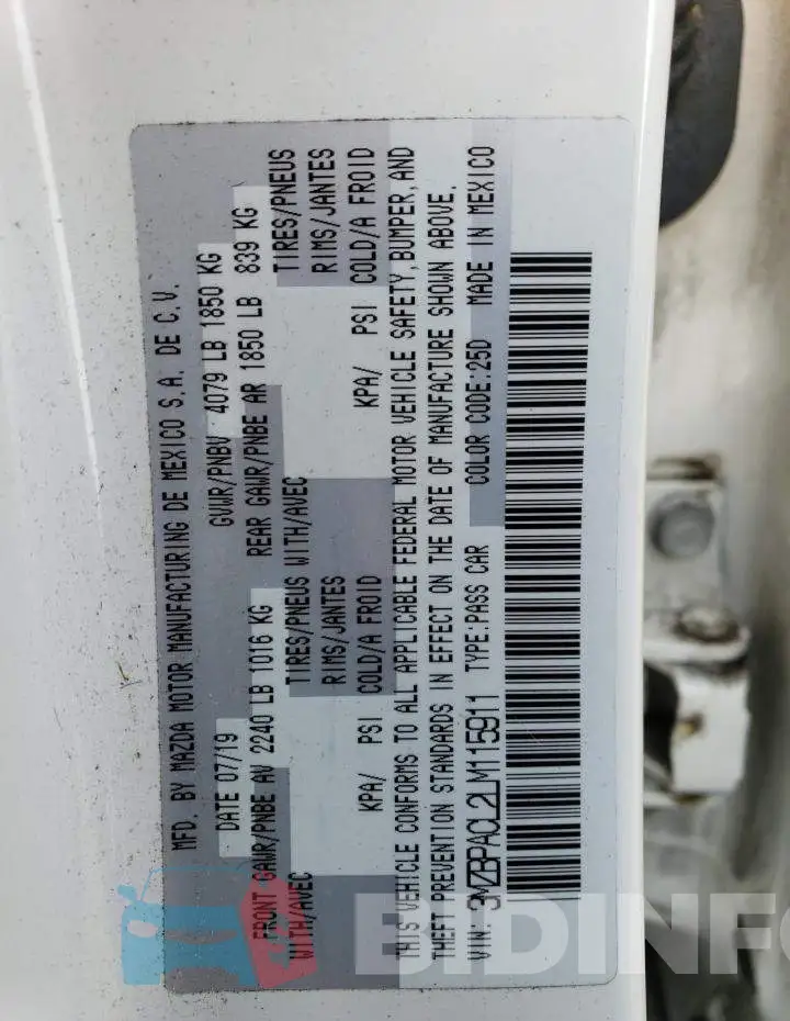 3MZBPACL2LM115911 Photo# 13