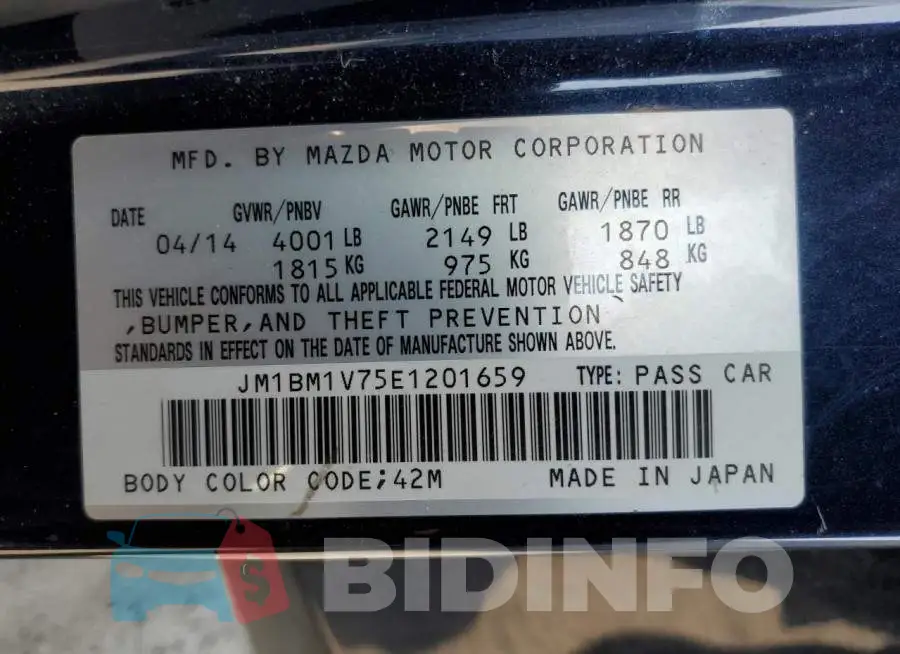 JM1BM1V75E1201659 Photo# 12