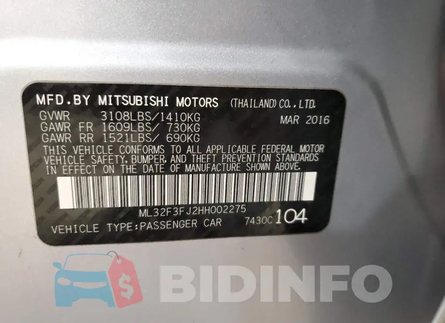 ML32F3FJ2HH002275 Photo# 12