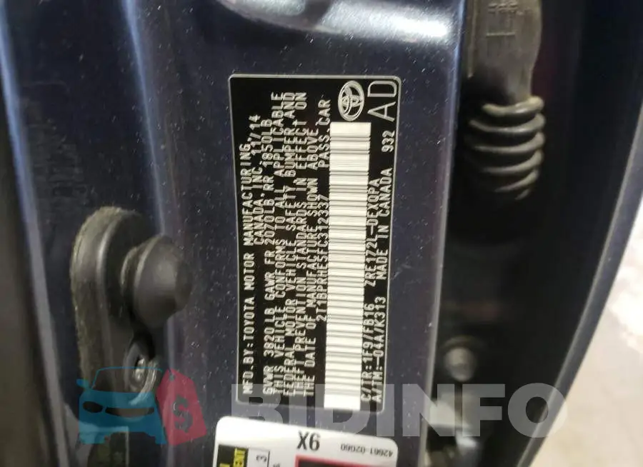 2T1BPRHE5FC312337 Photo# 12