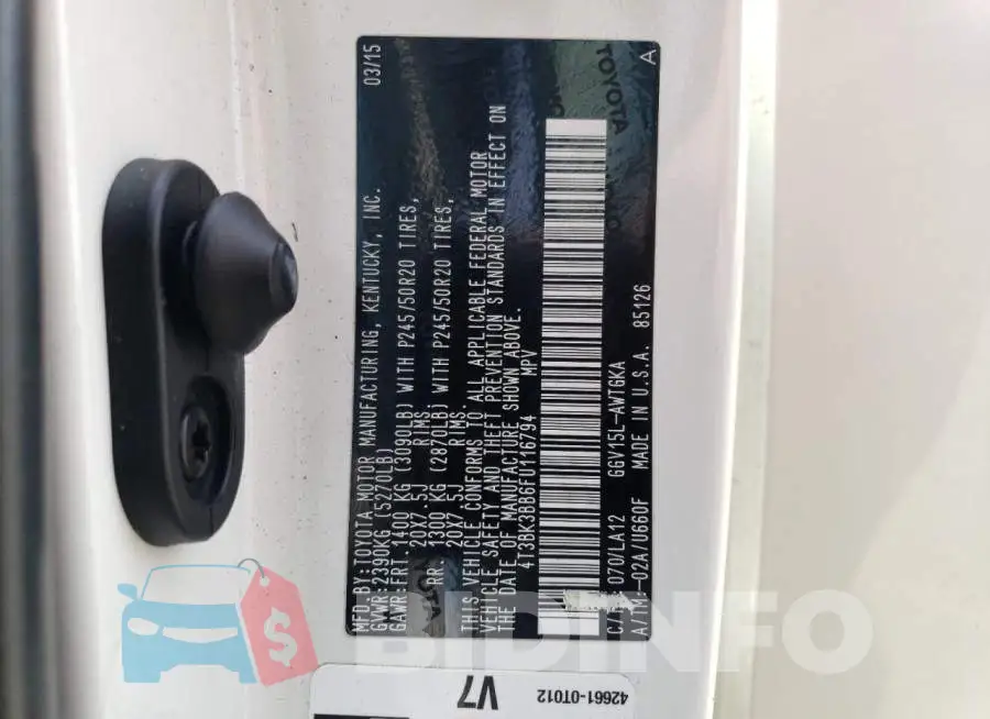 4T3BK3BB6FU116794 Photo# 13