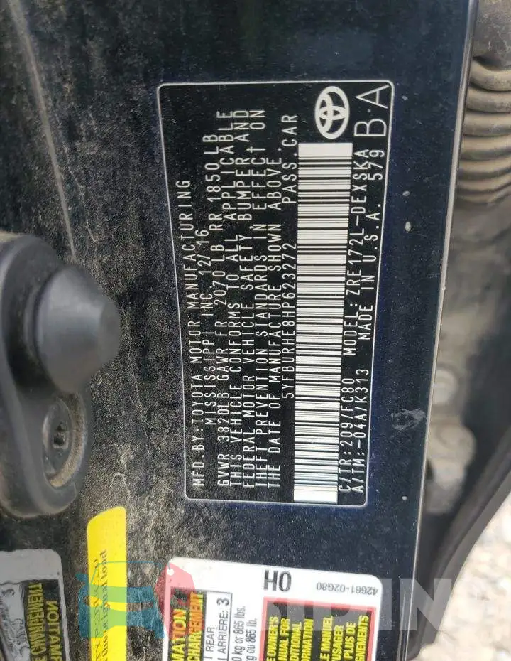 5YFBURHE8HP623272 Photo# 12