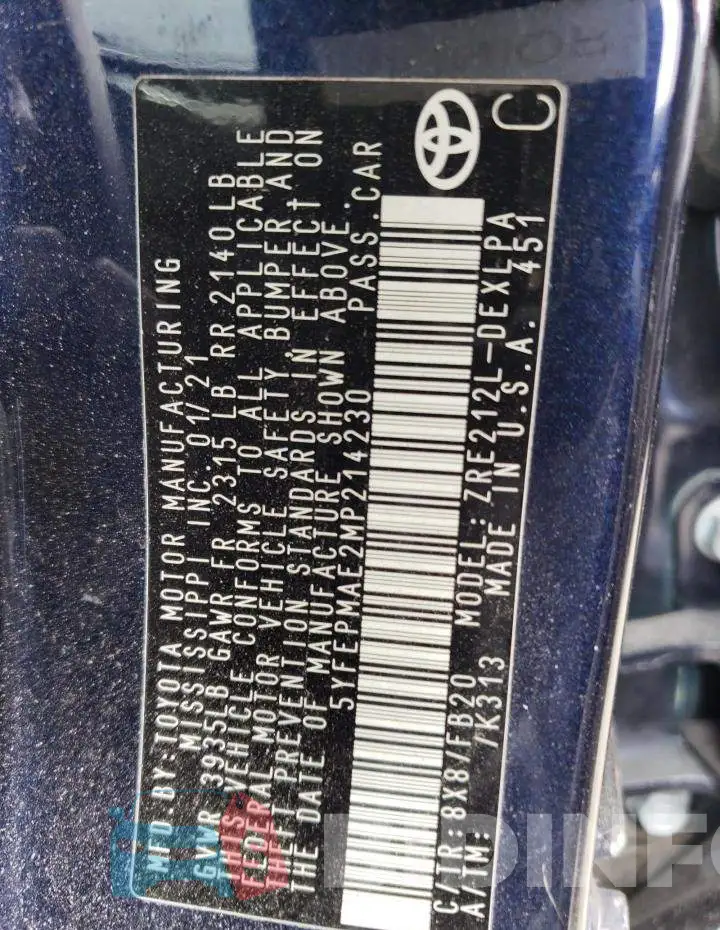 5YFEPMAE2MP214230 Photo# 12