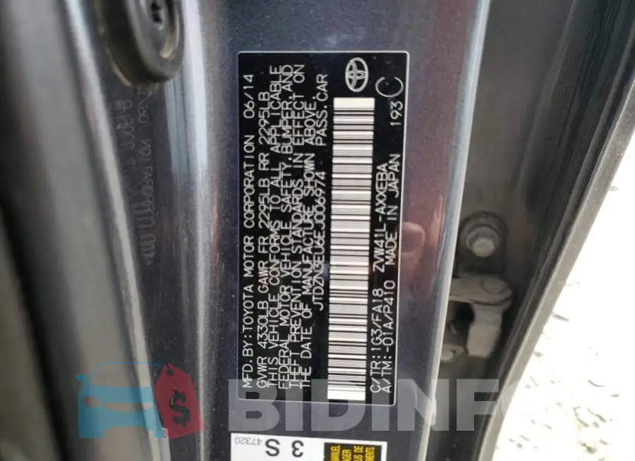 JTDZN3EU6EJ006974 Photo# 12