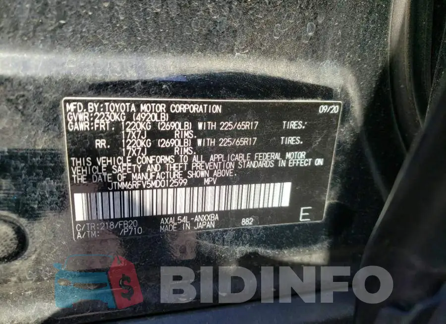 JTMM6RFV5MD012599 Photo# 14