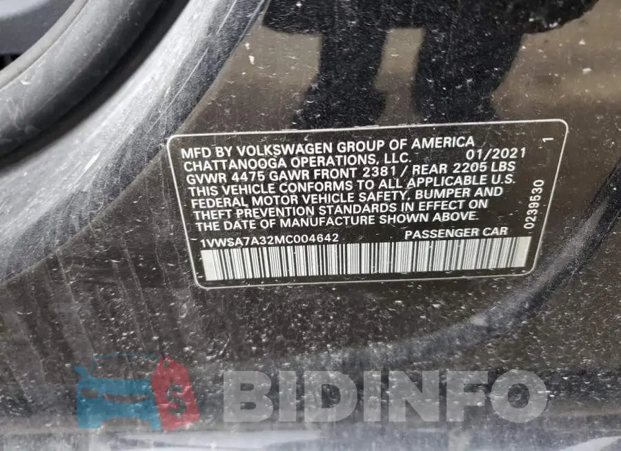 1VWSA7A32MC004642 Photo# 13