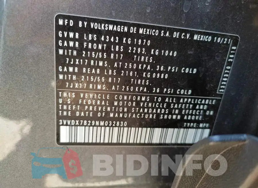 3VVDX7B29NM032830 Photo# 12