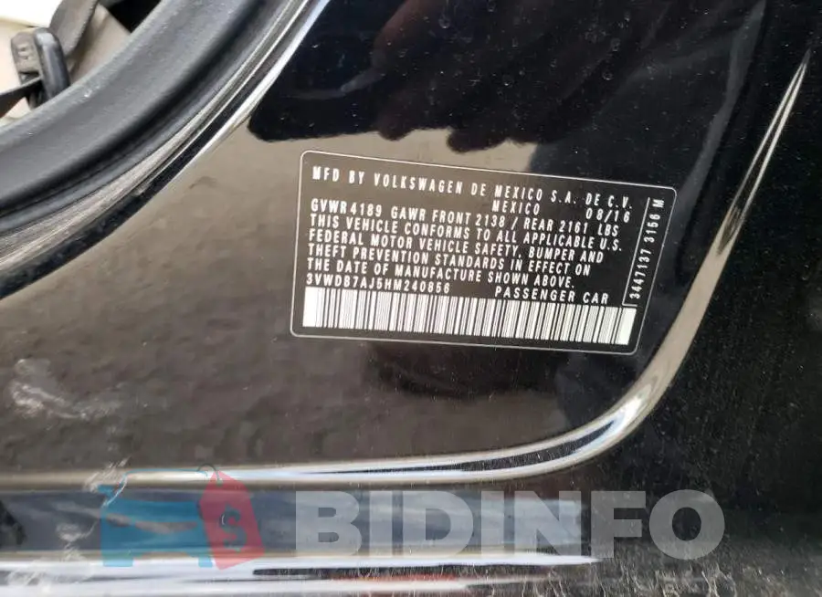 3VWDB7AJ5HM240856 Photo# 12