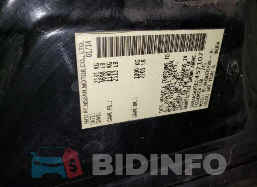 1N4AA5AP2EC457107 Photo# 12
