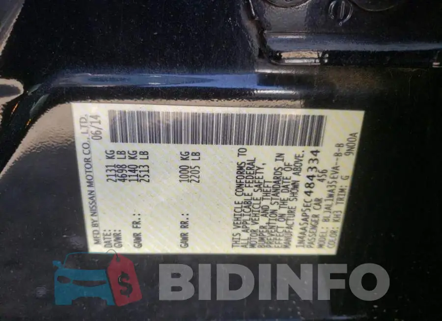 1N4AA5AP5EC484334 Photo# 12