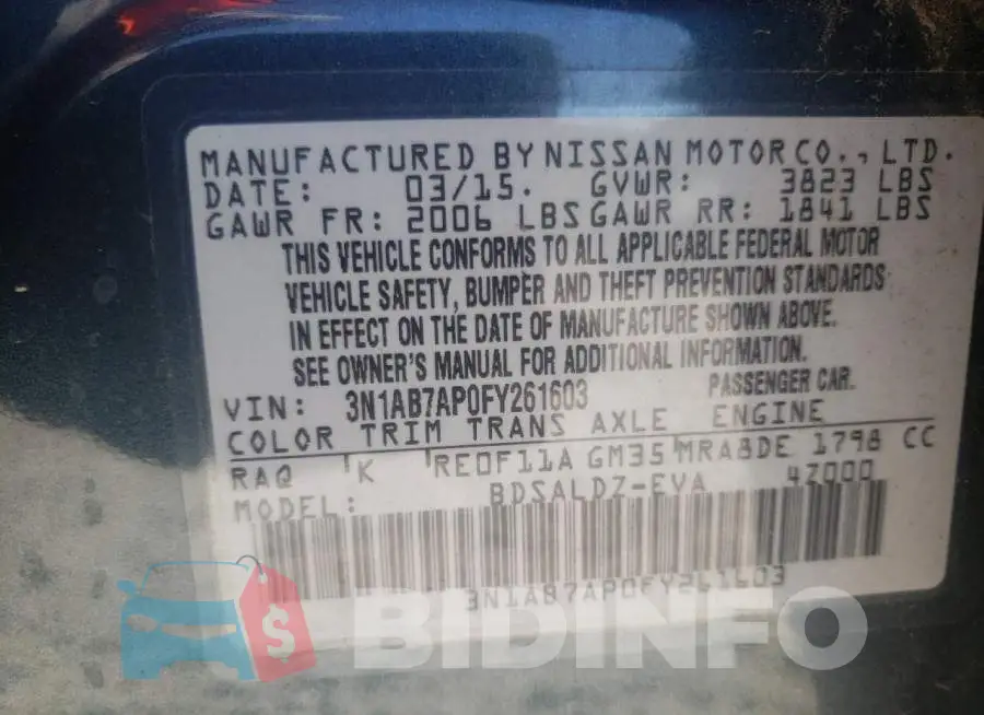 3N1AB7AP0FY261603 Photo# 10