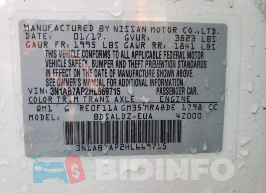 3N1AB7AP2HL669715 Photo# 12
