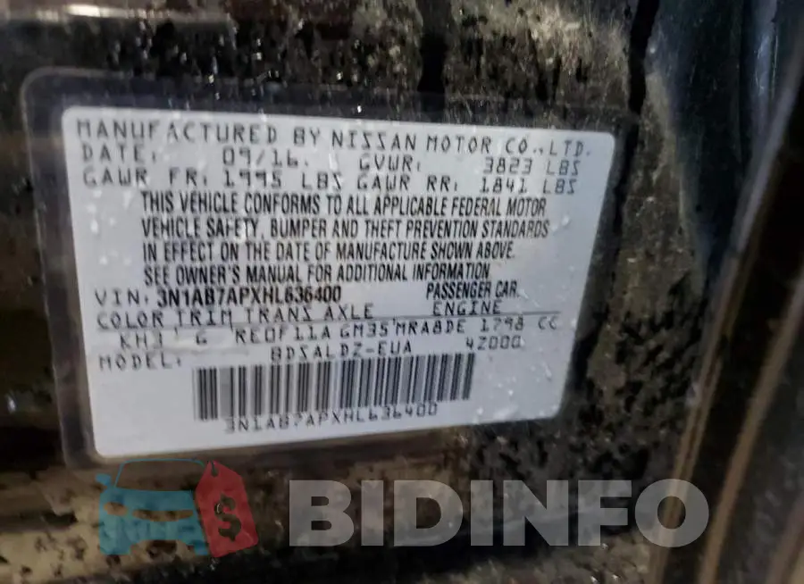 3N1AB7APXHL636400 Photo# 12