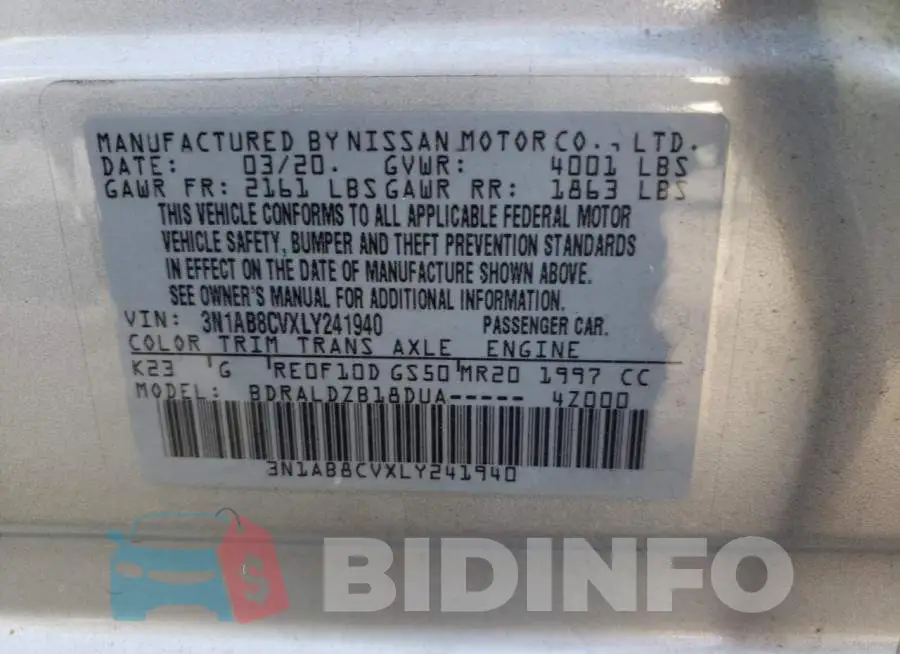3N1AB8CVXLY241940 Photo# 12