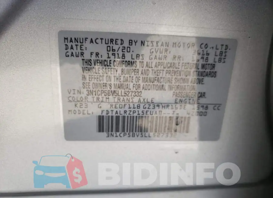 3N1CP5BV5LL527332 Photo# 13