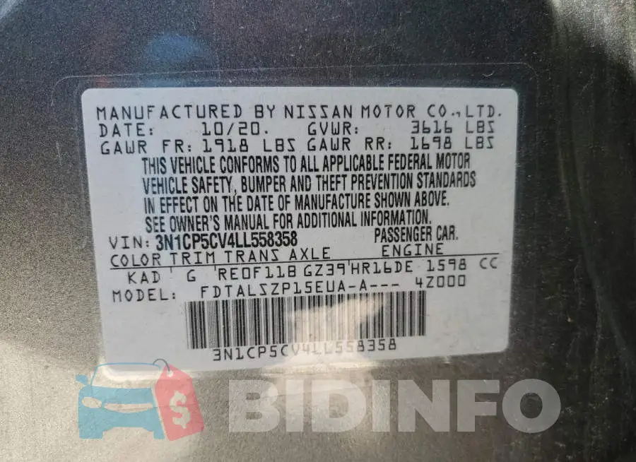 3N1CP5CV4LL558358 Photo# 13