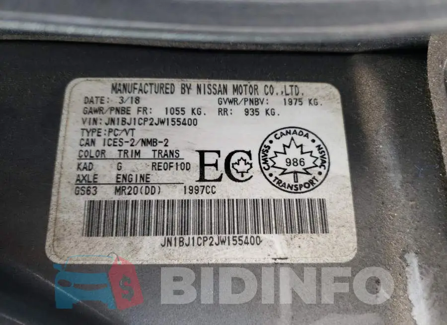 JN1BJ1CP2JW155400 Photo# 13