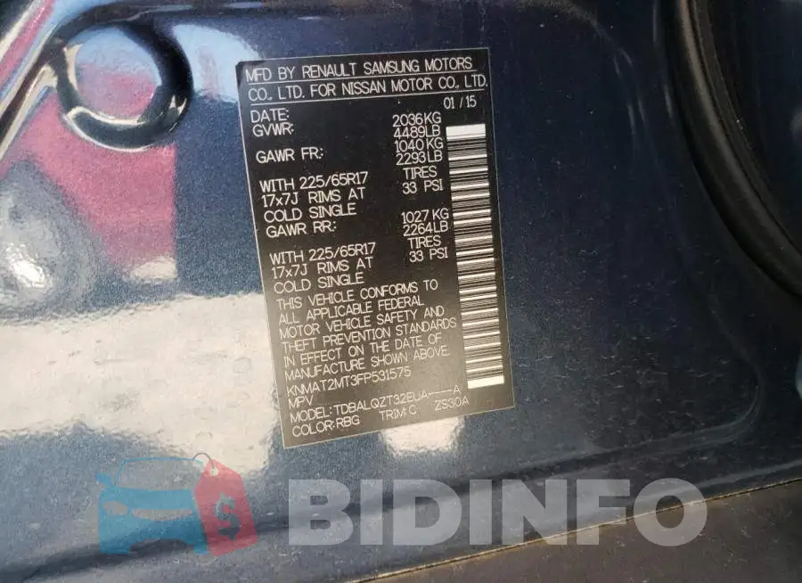 KNMAT2MT3FP531575 Photo# 13