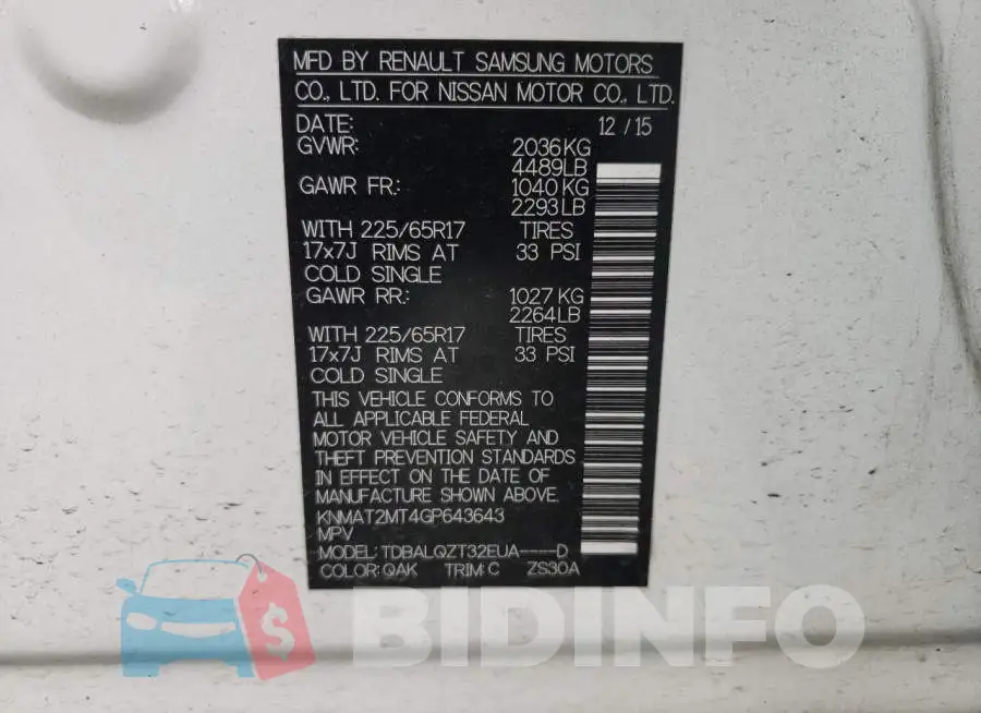 KNMAT2MT4GP643643 Photo# 13