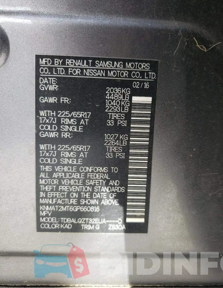 KNMAT2MT6GP660816 Photo# 13
