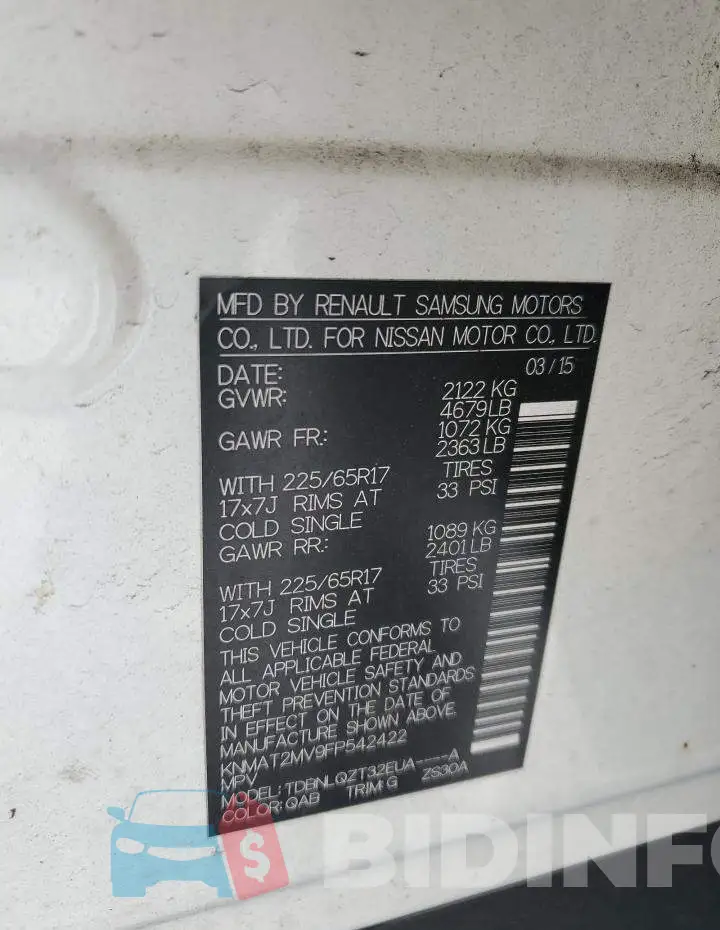 KNMAT2MV9FP542422 Photo# 13