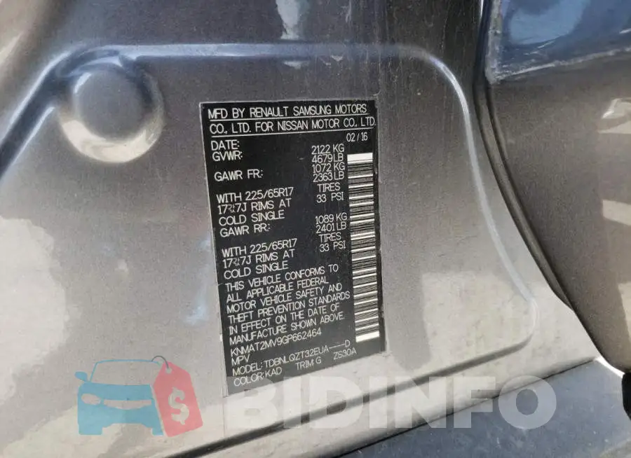 KNMAT2MV9GP662464 Photo# 12