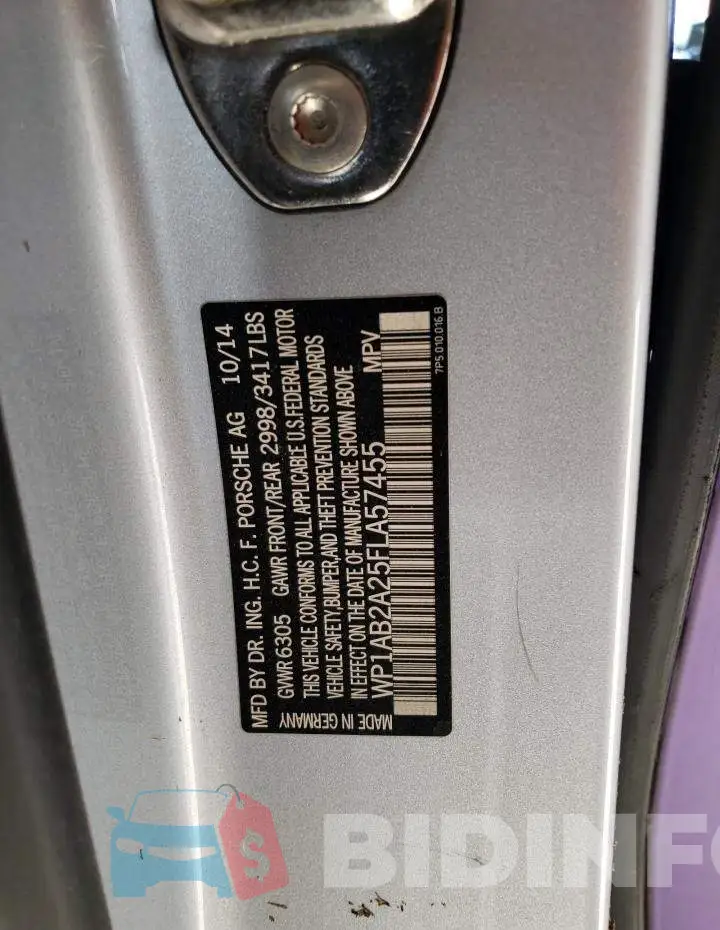 WP1AB2A25FLA57455 Photo# 12