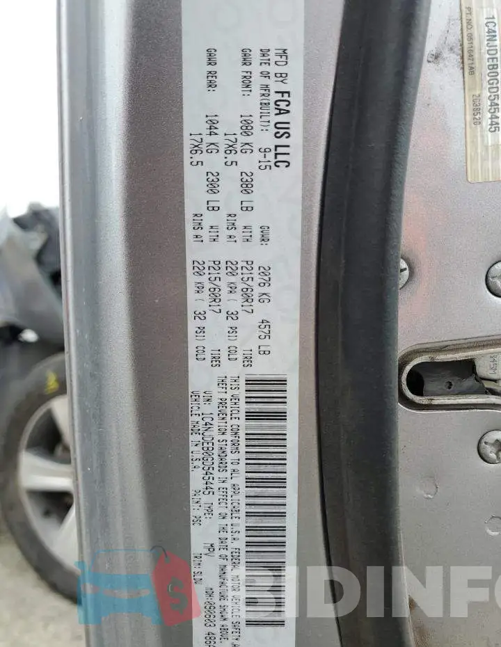 1C4NJDEB0GD545445 Photo# 13