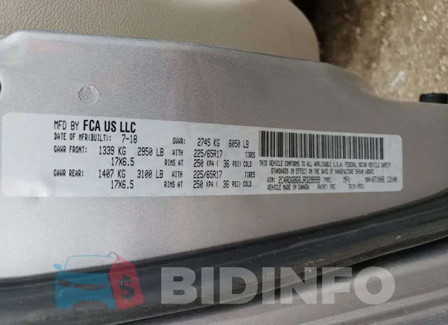 2C4RDGBG6JR329999 Photo# 13