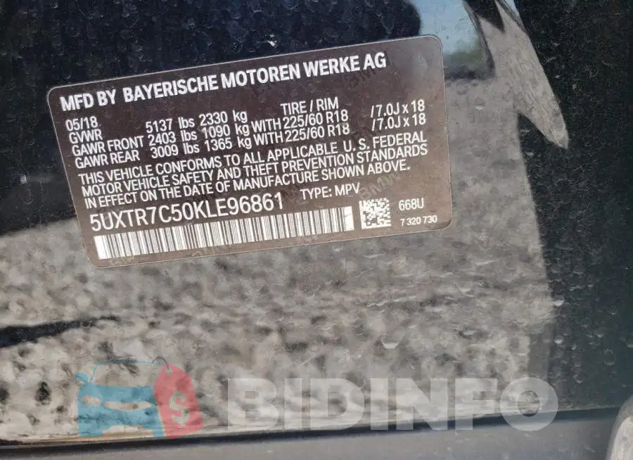 5UXTR7C50KLE96861 Photo# 12