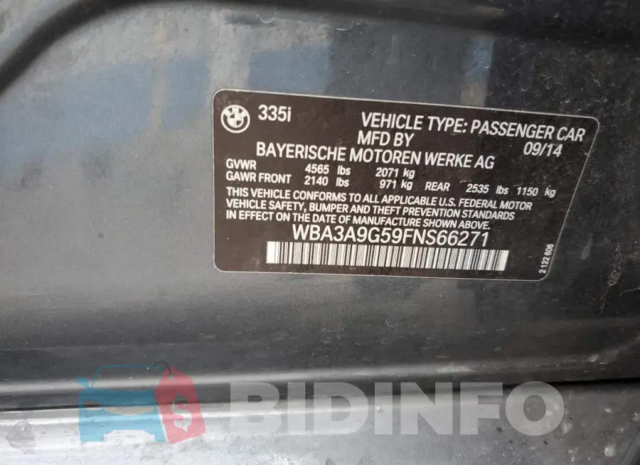 WBA3A9G59FNS66271 Photo# 12